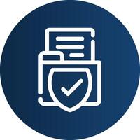 Secured Backup Creative Icon Design vector
