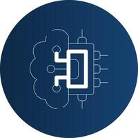 Brain Circuit Creative Icon Design vector