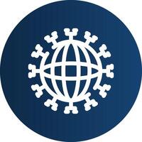 diseño de icono creativo de red global vector