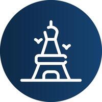 Eiffel Tower Creative Icon Design vector