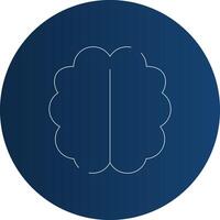 Human Brain Creative Icon Design vector