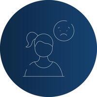 Afraid Creative Icon Design vector