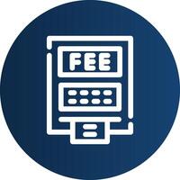 ATM Fees Creative Icon Design vector