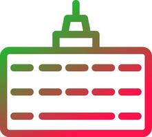 Line Red and Green Gradient vector