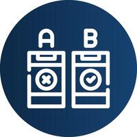 AB Testing Creative Icon Design vector