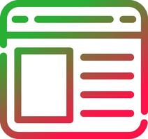 Line Red and Green Gradient vector