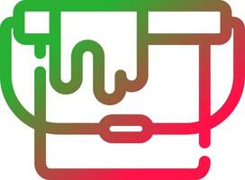 Line Red and Green Gradient vector