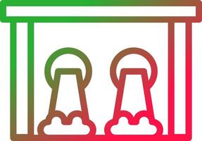 Line Red and Green Gradient vector