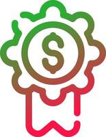 Line Red and Green Gradient vector