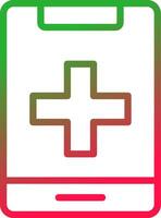 Line Red and Green Gradient vector