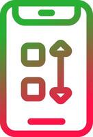 Line Red and Green Gradient vector