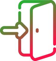 Line Red and Green Gradient vector