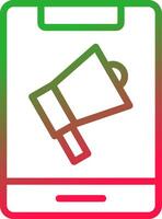 Line Red and Green Gradient vector