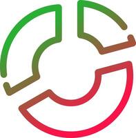 Line Red and Green Gradient vector