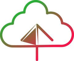 Line Red and Green Gradient vector