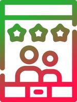 Line Red and Green Gradient vector