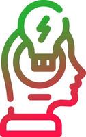 Line Red and Green Gradient vector