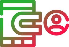 Line Red and Green Gradient vector