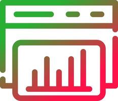Line Red and Green Gradient vector