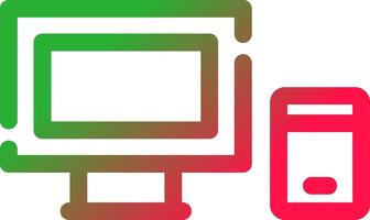 Line Red and Green Gradient vector