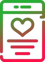 Line Red and Green Gradient vector