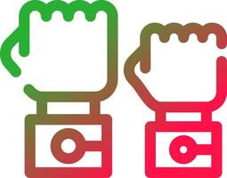 Line Red and Green Gradient vector