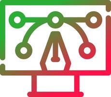 Line Red and Green Gradient vector