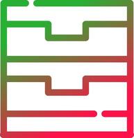 Line Red and Green Gradient vector