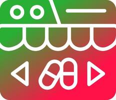 Line Red and Green Gradient vector