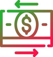 Money Transfer Creative Icon Design vector