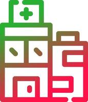 Line Red and Green Gradient vector