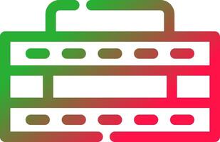 Line Red and Green Gradient vector