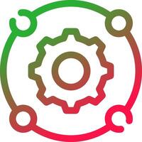 Line Red and Green Gradient vector