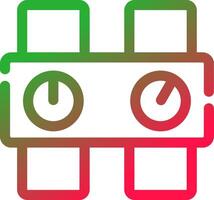 Line Red and Green Gradient vector