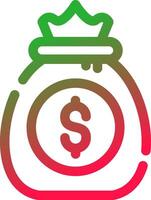 Line Red and Green Gradient vector