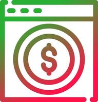 Line Red and Green Gradient vector