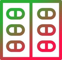 Line Red and Green Gradient vector