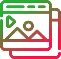 Line Red and Green Gradient vector