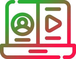 Line Red and Green Gradient vector
