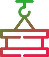 Line Red and Green Gradient vector