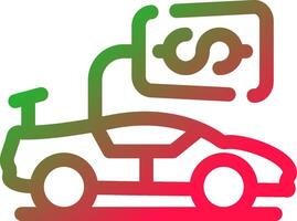 Line Red and Green Gradient vector