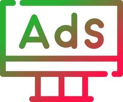 Line Red and Green Gradient vector