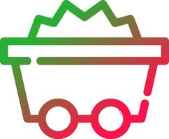 Mine Cart Creative Icon Design vector