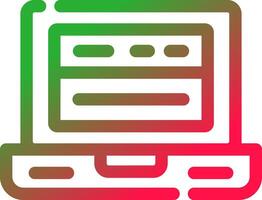 Line Red and Green Gradient vector