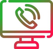 Phone Call Creative Icon Design vector