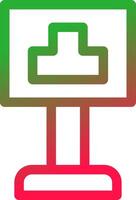 Line Red and Green Gradient vector