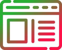 Line Red and Green Gradient vector