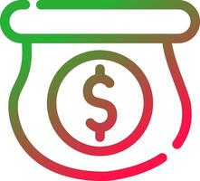 diseño de icono creativo de bolsa de dinero vector