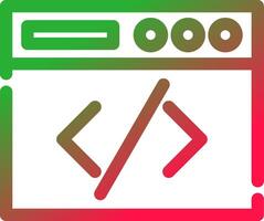 Line Red and Green Gradient vector