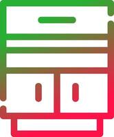 Line Red and Green Gradient vector